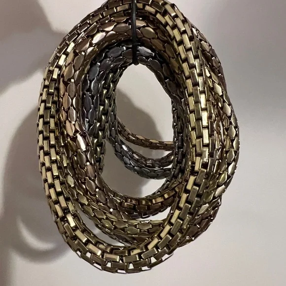 ZARA Kate Moss Bobby Gillespie CAPSULE COLLECTION Gold Chunky Bracelet Mob Wife - Picture 5 of 6